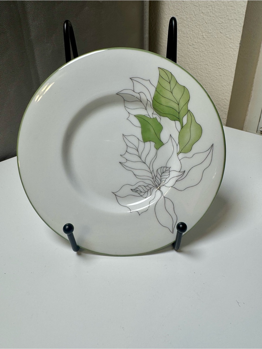 Block Spal Porcelain Saucer Plate with Pointsetta Motif- 1982